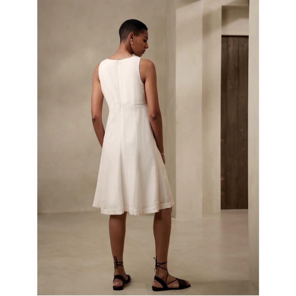 Banana Republic Off White Linen Dress